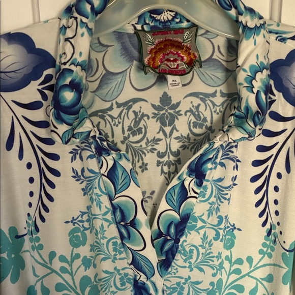 Johnny Was Blue and Pink Floral Dress - Picture 3 of 15